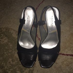 Tahari black heels